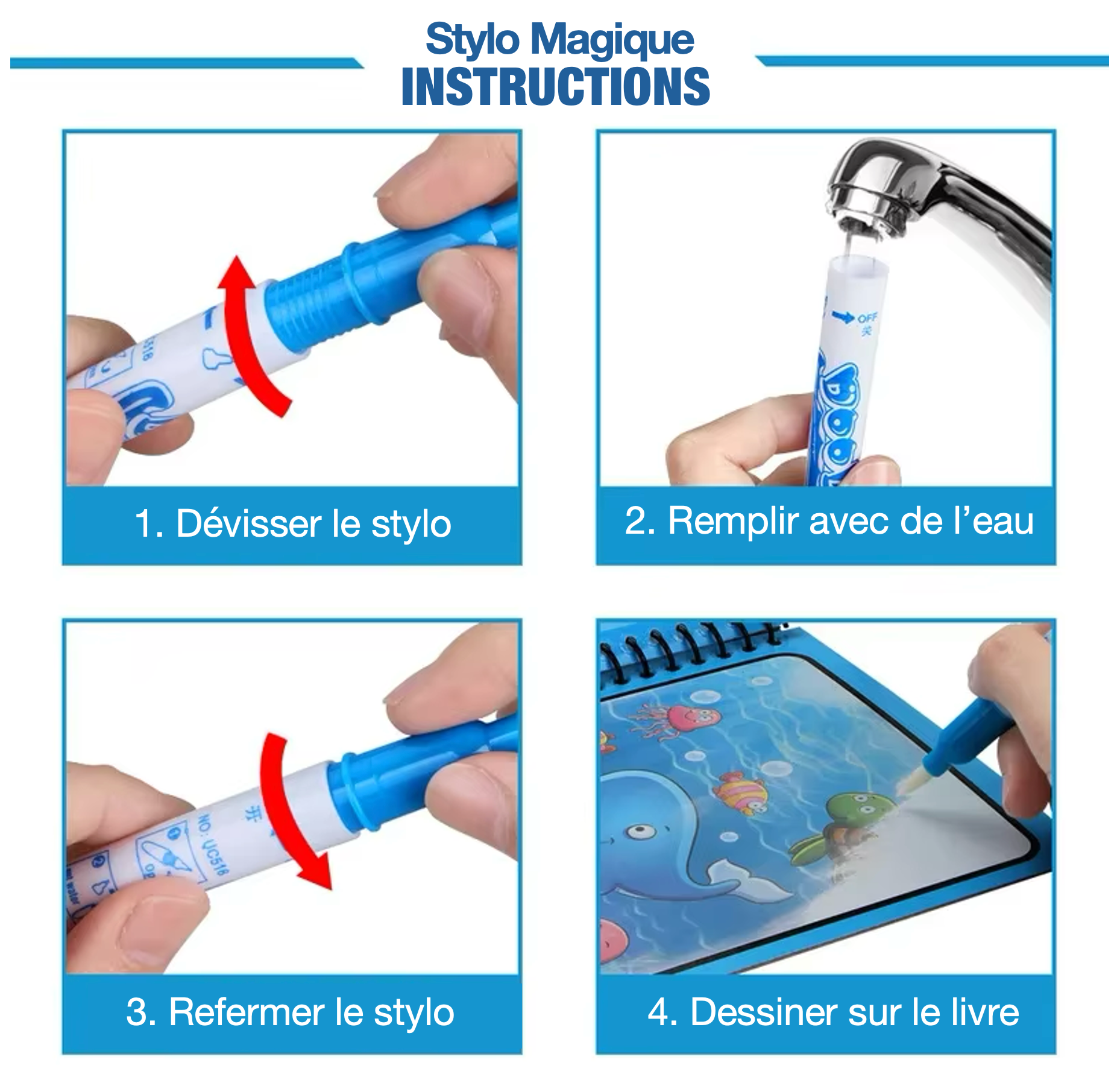 AquaBook® - Livre de dessin magique à l'eau
