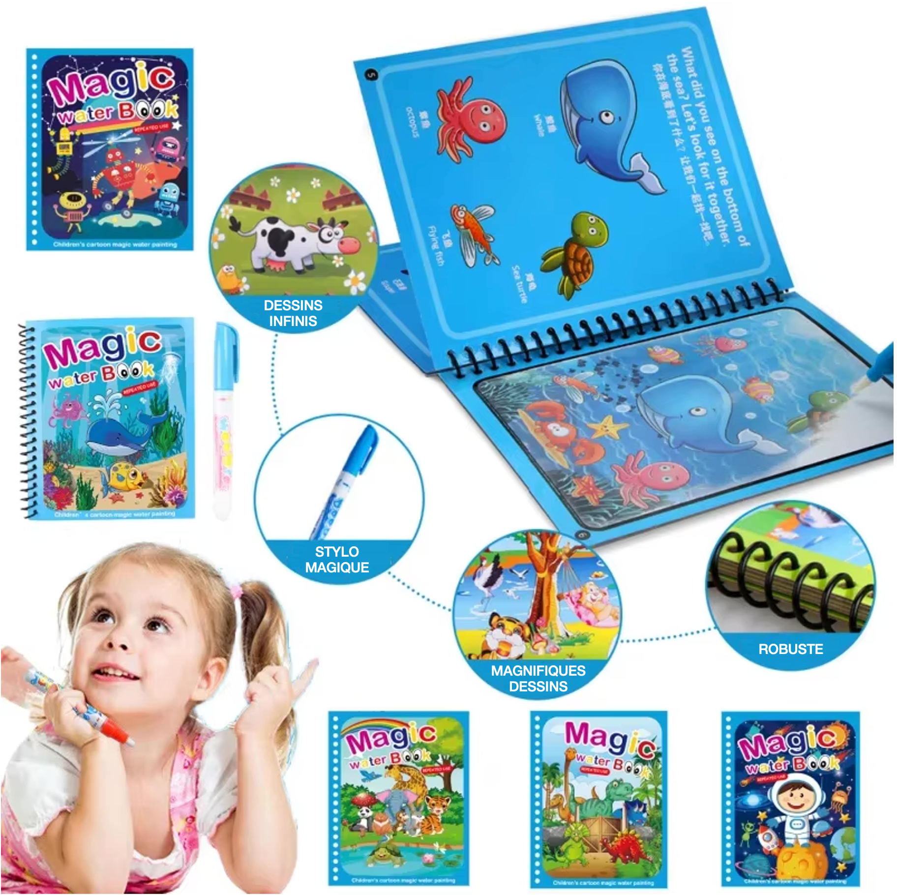 AquaBook® - Livre de dessin magique à l'eau
